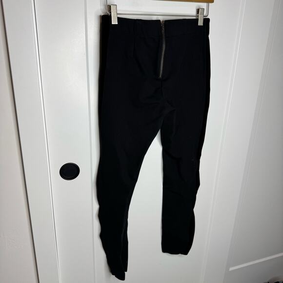 J. Crew The Gigi Pant Black Velvet Side Stripe Skinny Ankle Pants Size 4 - Picture 6 of 7